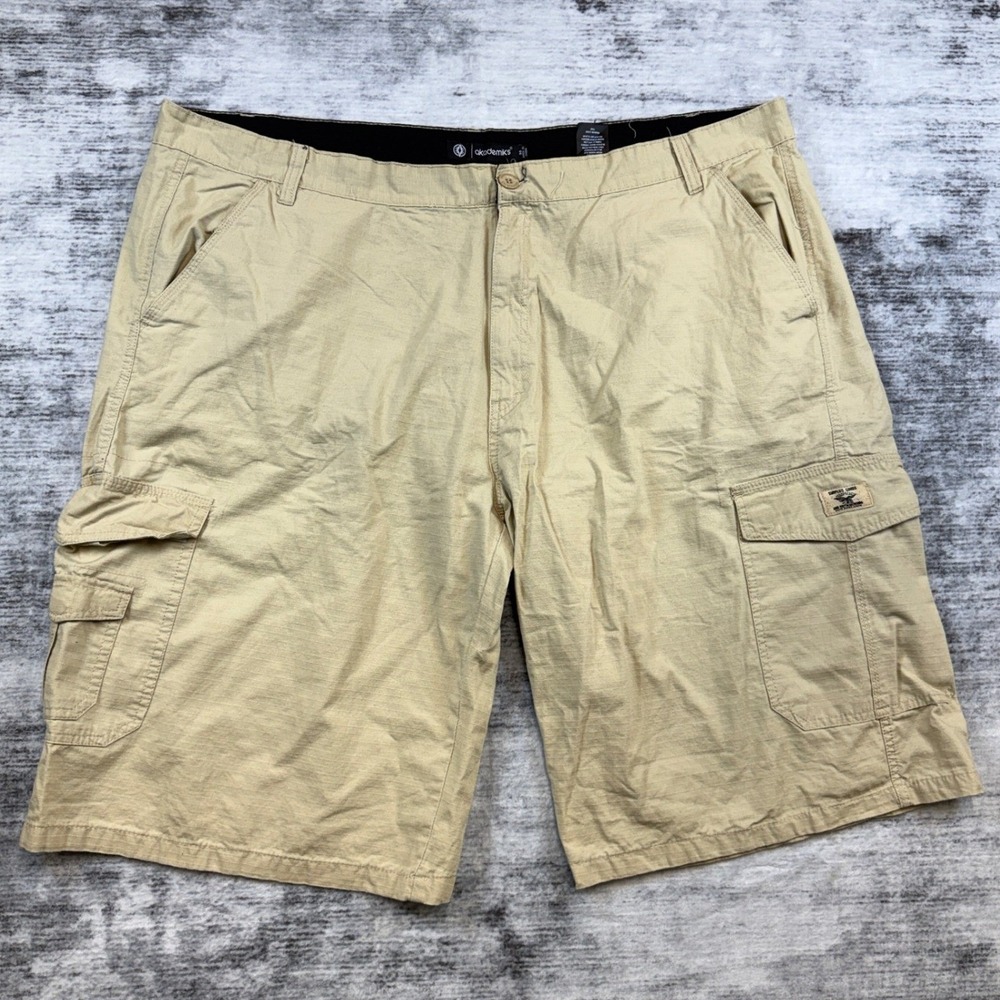 Akademiks Mens Size 50 Ripstop Cargo Shorts Khaki Tan Relaxed Fit